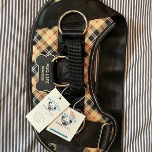 Puglife Joyride no-pull dog harness in plaid Sz L